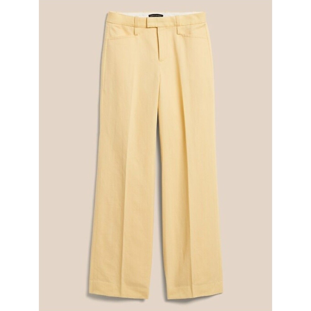 NWT Banana Republic Islet Pants Women's 4 Soft Yellow Business Casual |MSRP 150
